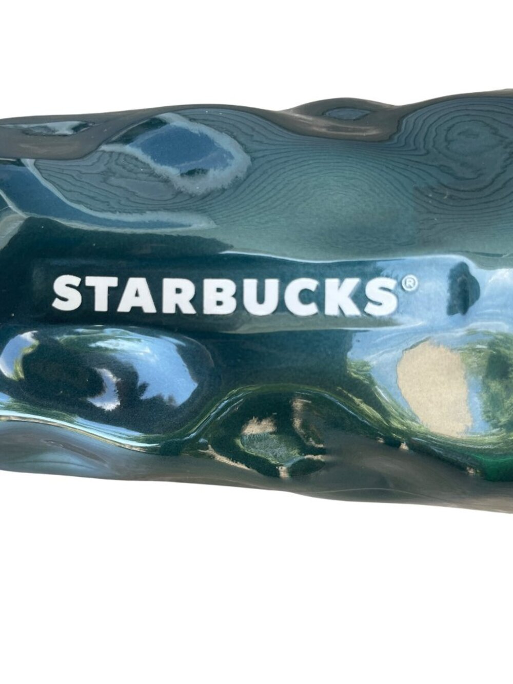 Starbucks Green Textured Tumbler With Straw 18 Oz Glass Limited Edition USA NEW - Picture 2 of 6